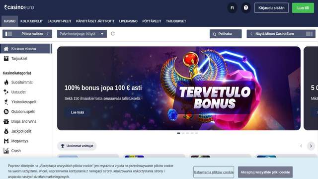 CasinoEuro casino screenshot